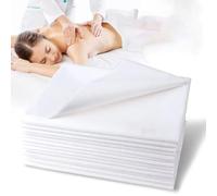 NEWFUN Draps Jetables，Drap Housse Jetable，200 Pcs Drap de Lit Jetable Non Tissé，Drap de massage non tissé，180 x 80 cm，Convient aux Salons de Beauté, Spas, Massages, Hôtels, Esthéticiennes,Voyages