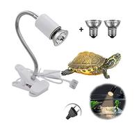 NEWFUN Lampe Chauffante Tortue,Lampe Chauffante Terrarium à Pince, Lampe Reptiles et Amphibiens,avec 2 Ampoules Basking Spot UVA UVB 50W et Pince Pivotante à 360 °Adapté,pour Tortue,Serpent,Lézard