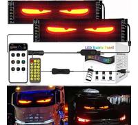 NEWFUN Lot de 2 yeux LED pour camion et voiture, 5 V/2 A Bluetooth Smart Apps RVB, panneau lumineux personnalisé pour voitures (102 x 348)