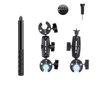 NEWFUN Support Camera, Accessoire pour insta360 x4, Kit Moto pour insta360 x4,X3,X2,Rotation à 360 degrés, Double Pince, Double Stabilité, Support Moto, Compatible avec Plusieurs Appareils