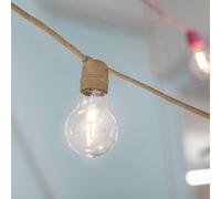 Newgarden Allegra guirlande LED avec câble de jute, marron, Matière Plastique