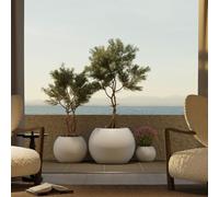 newgarden Dalia Pot Rond pour Fleurs et Plantes, très résistant à l'extérieur, Plusieurs Tailles Disponibles. Inclut la réserve de Drainage de l'eau. Fabriqué en polyéthylène en Espagne