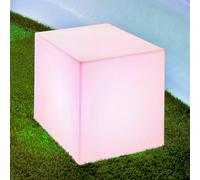 Cube lumineux MOOVERE 45cm outdoor Solaire+Batterie rechargeable LED/RGB