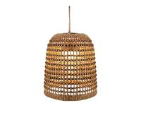 Suspension d'extérieur LED intégrée Positano rotin fibres naturelles ⌀11 cm 900lm IP54 9W Newgarden