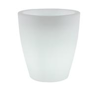 newgarden Pot de fleurs rond de Ø55 x 60 cm avec lumière en polyéthylène très résistant pour fleurs et plantes. Pot de 35 litres éclairé avec charge solaire et batterie rechargeable, lumière LED RVB
