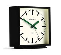 NEWGATE® Amp Horloge de Bureau | Horloge de Gare carrée Design | Noir & vert | Style moderne pour bureau, table, cheminée, étagère ou chevet