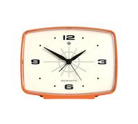 NEWGATE® Brooklyn réveil | Design rétro rectangulaire | Citrouille Orange | Idéal pour Chevet, Bureau, étagère et Manteau de cheminée | Accessoire rétro du Milieu du siècle pour Chambre