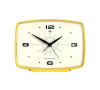 NEWGATE® Brooklyn réveil | Design rétro rectangulaire | Jaune Agrumes | Idéal pour Chevet, Bureau, étagère et Manteau de cheminée | Accessoire rétro du Milieu du siècle pour Chambre