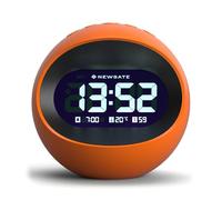 NEWGATE® Réveil numérique Centre de la Terre - Horloge de Chevet - Horloge de cheminée - Horloge de Table - Horloge numérique - Réveil numérique - Affichage LCD - Horloge de Bureau (Orange)