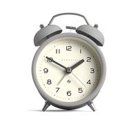 NEWGATE® Charlie Bell Echo réveil | Version Moderne de l’Horloge Classique à Cloche jumelle | Gris | Chiffres faciles à Lire | Idéal pour Chevet, Bureau ou étagère | Accessoire de Chambre