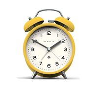 NEWGATE ® Charlie Bell Echo Alarm - Petit Réveil de Chevet Contemporain - Accessoires de Chambre - Réveils - Accessoires de Bureau - Horloge de Chevet - Chiffres Arabes (Jaune)