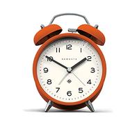 NEWGATE ® Charlie Bell Echo Alarm - Petit Réveil de Chevet Contemporain - Accessoires de Chambre - Réveils - Accessoires de Bureau - Horloge de Chevet - Chiffres Arabes (Orange)