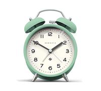 NEWGATE ® Charlie Bell Echo Alarm - Petit Réveil de Chevet Contemporain - Accessoires de Chambre - Réveils - Accessoires de Bureau - Horloge de Chevet - Chiffres Arabes (Néo-Menthe)