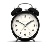 NEWGATE® Charlie Bell Echo réveil | Version Moderne de l’Horloge Classique à Cloche jumelle | Noir | Chiffres faciles à Lire | Idéal pour Chevet, Bureau ou étagère | Accessoire de Chambre