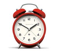 NEWGATE ® Charlie Bell Echo Alarm - Petit Réveil de Chevet Contemporain - Accessoires de Chambre - Réveils - Accessoires de Bureau - Horloge de Chevet - Chiffres Arabes (Rouge)