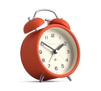 NEWGATE ® Charlie Bell Echo Alarm - Petit Réveil de Chevet Contemporain - Accessoires de Chambre - Réveils - Accessoires de Bureau - Horloge de Chevet - Chiffres Arabes (Orange)