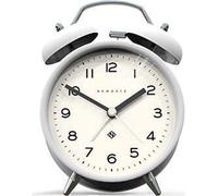NEWGATE® Charlie Bell Echo réveil | Version Moderne de l’Horloge Classique à Cloche jumelle | Blanc | Chiffres faciles à Lire | Idéal pour Chevet, Bureau ou étagère | Accessoire de Chambre