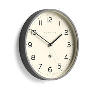 NEWGATE® Echo Number Three Horloge Murale | Horloge Ronde Moderne | 37 cm | Gris élégant | Chiffres faciles à Lire | Idéal pour la Cuisine, Le Salon ou Le Bureau