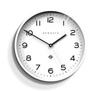 NEWGATE® Echo Number Three Horloge Murale Moderne - Pendules murales Horloge Ronde - Horloge de Cuisine - Horloges pour Le Salon - Horloge de Bureau (Blanc Poudre)
