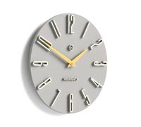NEWGATE® Empire State Horloge Murale | Horloge Murale sculptée Ronde | Gris & Or | 40 cm | Supercool Moderne rétro Mid-Century | pour la Cuisine, Le Salon, Le Bureau