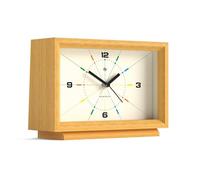 NEWGATE® Hollywood Horloge de Bureau | Design rectangulaire Contemporain | Chêne massif | Finition chêne pâle | Style mid-century pour bureau, table, étagère ou chevet