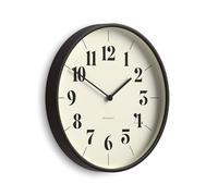 NEWGATE® Hopscotch Horloge Murale | Grande Horloge en contreplaqué d’Inspiration scandinave | Boîtier en Bois foncé avec des Chiffres élégants et faciles à Lire | Design Minimaliste Moderne