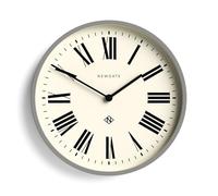 NEWGATE® Italian Horloge Murale | Horloge Ronde Moderne | 37cm | Gris élégant | Chiffres Romains | Idéale pour la Cuisine, Le Salon ou Le Bureau