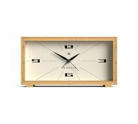 NEWGATE® Lemur réveil | Design rectangulaire | Caisse en Bambou | Idéal pour Chevet, Bureau ou étagère | Accessoire rétro Moderne pour Le Salon, la Chambre à Coucher et Le Bureau