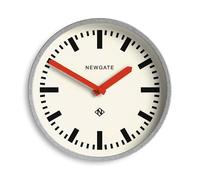 NEWGATE® Horloge Murale Luggage | Horloge de Gare Moderne rétro-inspirée | 30 cm | Boîtier métallique galvanisé Profond avec Aiguilles Rouges | Style mi-siècle pour Cuisine, Salon ou Bureau