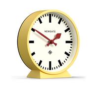 NEWGATE® M Horloge de Bureau Mantel Railway | Conception Moderne d’Horloge de Gare Ronde | Jaune | Style Contemporain pour Bureau, Table, étagère ou Chevet