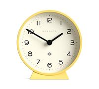 NEWGATE® M Horloge de Bureau Mantel Echo | Design Rond Moderne | Jaune | Chiffres faciles à Lire | Style Contemporain pour Bureau, Table, étagère ou Chevet