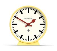 NEWGATE® M Horloge de Bureau Mantel Railway | Conception Moderne d’Horloge de Gare Ronde | Jaune | Style Contemporain pour Bureau, Table, étagère ou Chevet