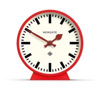 NEWGATE® M Horloge de Bureau Mantel Railway | Conception Moderne d’Horloge de Gare Ronde | Rouge | Style Contemporain pour Bureau, Table, étagère ou Chevet