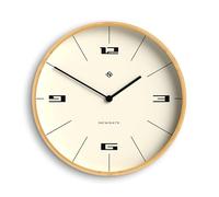 NEWGATE® Mauritius Horloge Murale | Horloge en Bambou d’Inspiration scandinave | 38cm | Design Minimaliste Moderne pour la Cuisine, Le Salon ou Le Bureau