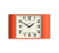 NEWGATE® Metro Horloge | Horloge Murale rétro | 42cm de Large | L’Orange | Style du Milieu du siècle pour Cuisine, Salon ou Bureau