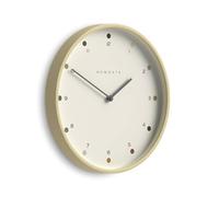 NEWGATE® Mr Clarke Horloge Murale | Grande horloge en contreplaqué d'inspiration scandinave | 40cm | Boîtier en bois pâle avec cadran à points design