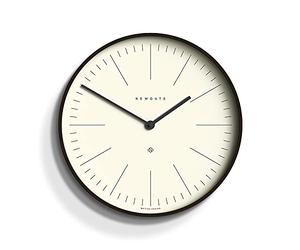 NEWGATE® Mr Clarke - Horloge Murale Moderne Minimaliste - HWD 40 x 40 x 4,7 cm (Bois foncé)