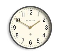 NEWGATE® Mr Edwards Horloge Murale | Grande Horloge Classique Moderne d’Inspiration du Milieu du siècle | 45cm | Boîtier en métal Profond Gris Mat | Style Classique pour la Cuisine