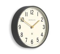 NEWGATE® Mr Edwards Horloge Murale | Grande Horloge Moderne Classique inspirée du Milieu du siècle | 45 cm | Boîtier métallique Profond en Gris Mat | Style Classique pour Cuisine, Salon ou Bureau
