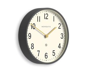 NEWGATE® Mr Edwards Horloge Murale | Grande Horloge Moderne Classique inspirée du Milieu du siècle | 45 cm | Boîtier métallique Profond en Gris Mat | Style Classique pour Cuisine, Salon ou Bureau