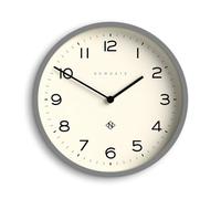 NEWGATE® Number Four Echo Horloge Murale | Horloge Ronde Moderne | 30cm | Gris | Chiffres faciles à Lire | Idéal pour la Cuisine, Le Salon ou Le Bureau