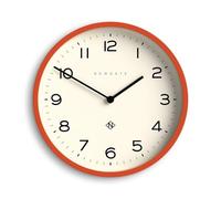NEWGATE® Number Four Echo Horloge Murale | Horloge Ronde Moderne | 30cm | L’Orange | Chiffres faciles à Lire | Idéal pour la Cuisine, Le Salon ou Le Bureau