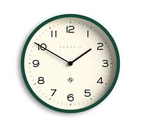NEWGATE® Number Four Echo Horloge Murale | Horloge Ronde Moderne | 30cm | Vert Eden | Chiffres faciles à Lire | Idéal pour la Cuisine, Le Salon ou Le Bureau