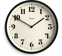 Newgate Number Four Horloge murale en noir