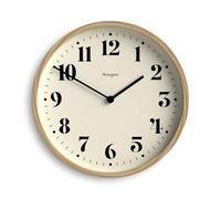 NEWGATE® Number Four Theatre Horloge Murale | Horloge Ronde Moderne | 30 cm | Faux Bois | Numéros décoratifs | Idéal pour la Cuisine, Le Salon ou Le Bureau