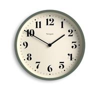 NEWGATE® Number Four Theatre Horloge Murale | Horloge Ronde Moderne | 30cm | Asperges Vertes | Numéros décoratifs | Idéal pour la Cuisine, Le Salon ou Le Bureau