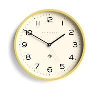 NEWGATE® Number Three Echo Horloge Murale | Horloge Ronde Moderne | 37cm | Jaune | Chiffres faciles à Lire | Idéal pour la Cuisine, Le Salon ou Le Bureau