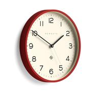 NEWGATE® Number Three Echo Horloge Murale | Horloge Ronde Moderne | 37cm | Rouge | Chiffres faciles à Lire | Idéal pour la Cuisine, Le Salon ou Le Bureau