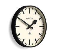NEWGATE® Number Three Railway Horloge Murale | Horloge de Station Moderne inspirée du rétro | 37cm | Noir | Cadran à marqueurs | Style Milieu du siècle pour Cuisine, Salon ou Bureau
