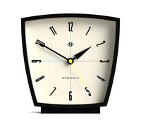 NEWGATE® Odyssey Horloge de Bureau | Design rétro | Noir | Style Moderne du Milieu du siècle pour Bureau, Manteau de cheminée, Dessus de Table, étagère ou Chevet